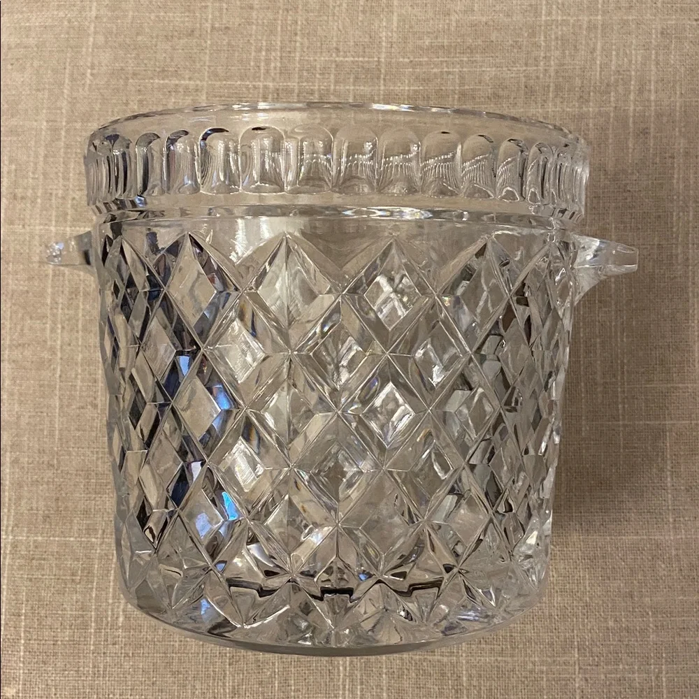 Vintage Crystal Glass Ice Bucket